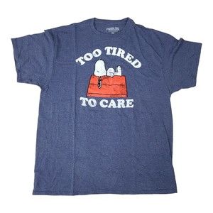 Snoopy Peanuts T Shirt XL Size / Navy Color/ Short Sleeve With Snoopy Graphic